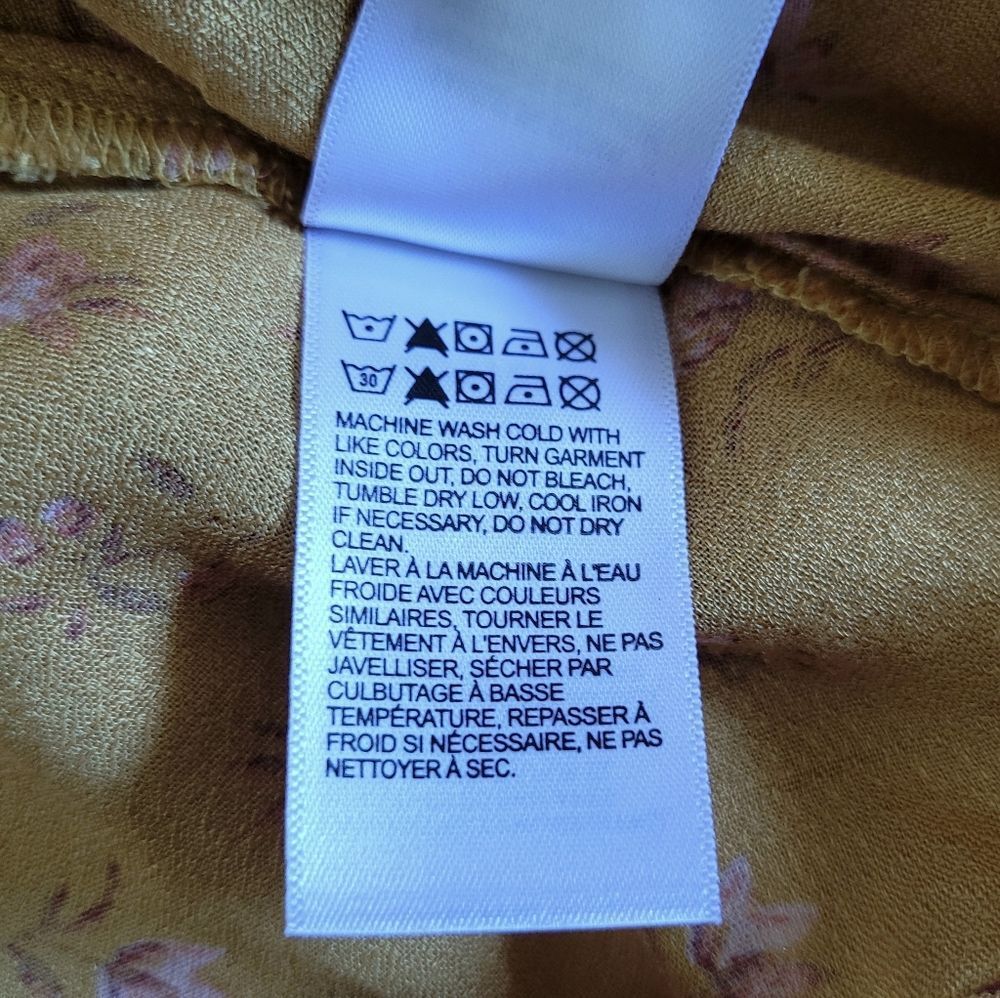Lucky🍀 Brand Floral💐 Marigold Faux SurpliceTop - Picture 12 of 16